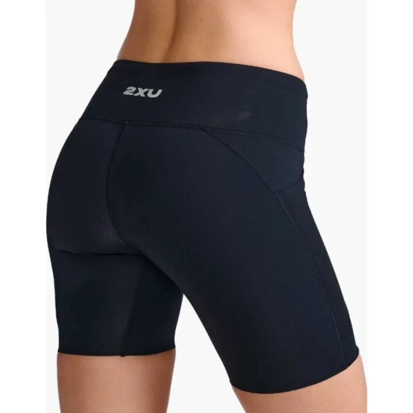 2XU Mujer Shorts Aero Mid-Rise Compression 6in Shorts Negro 