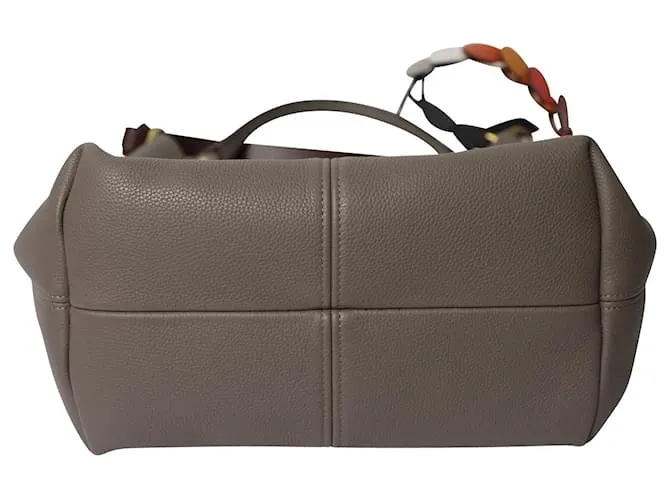 Anya Hindmarch Build a Bag Circles Hobo Bag en cuero gris 