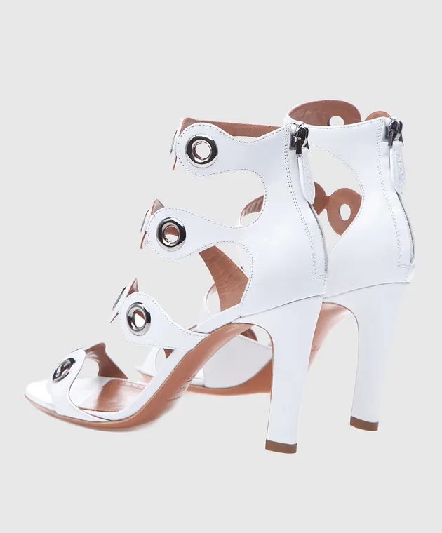 Azzedine Alaia White leather sandals