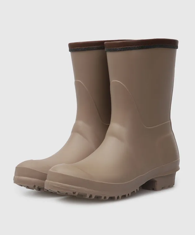 Brunello Cucinelli Children's rubber boots with chains