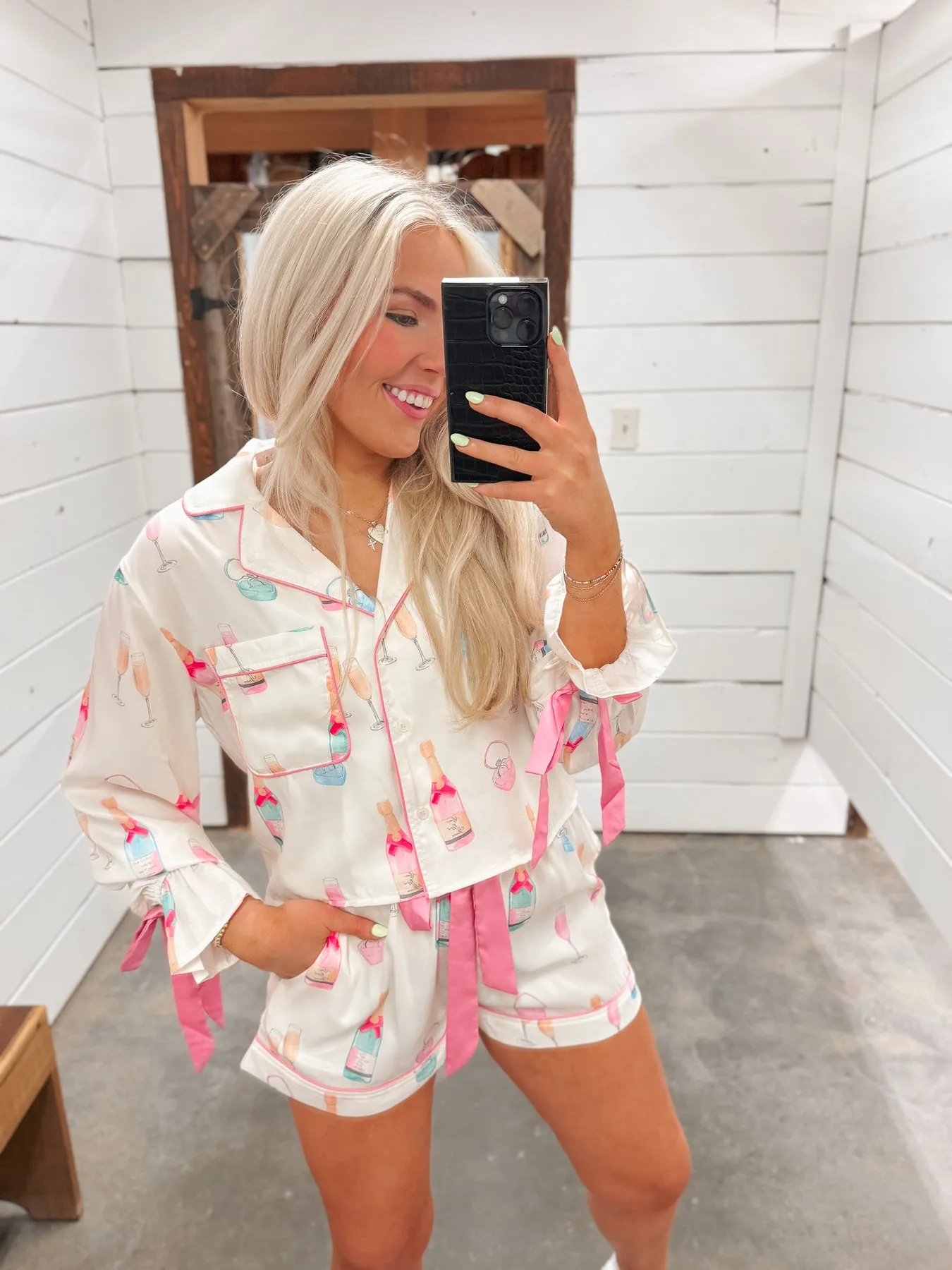 Champagne Dreams Pajama Shorts-