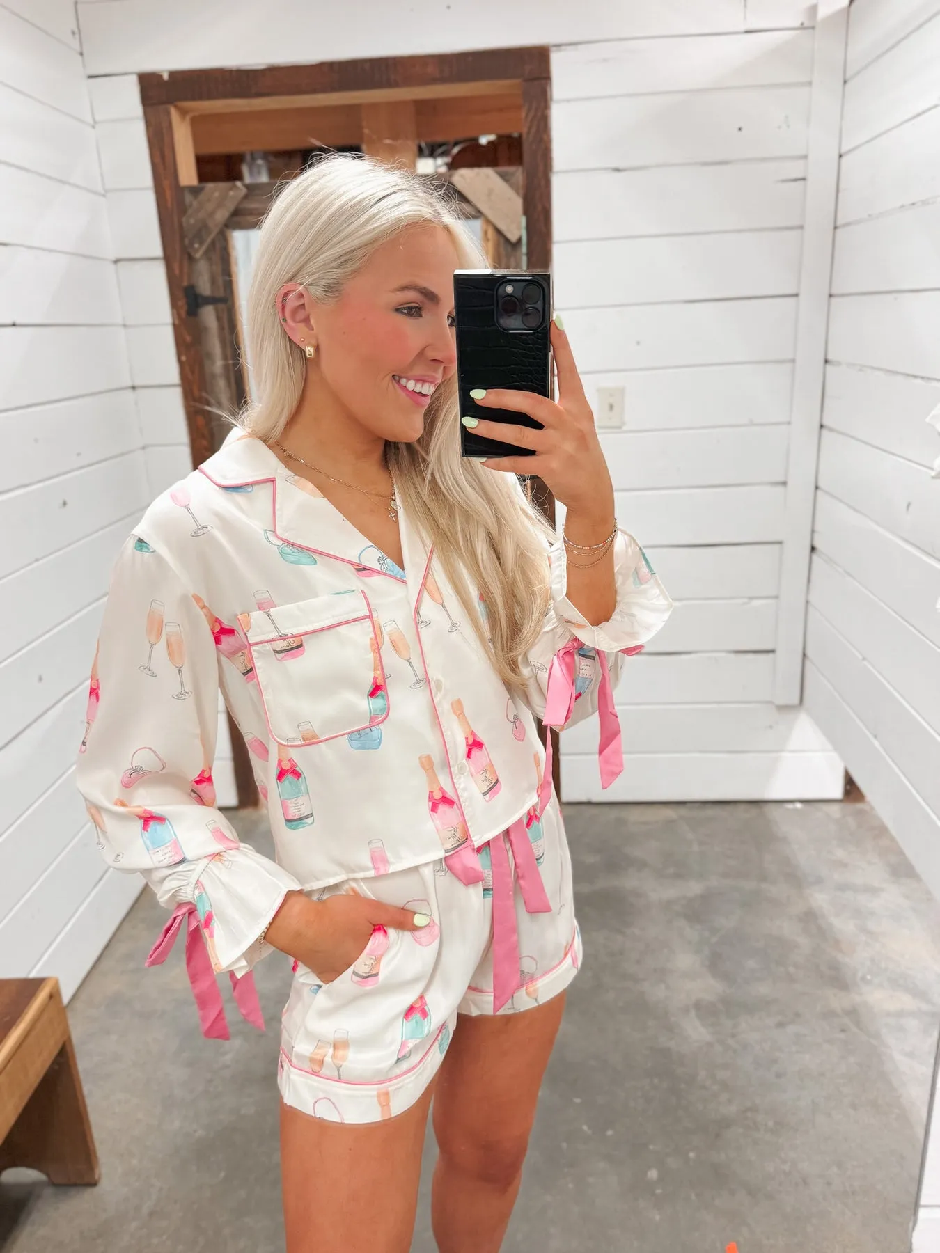 Champagne Dreams Pajama Shorts-