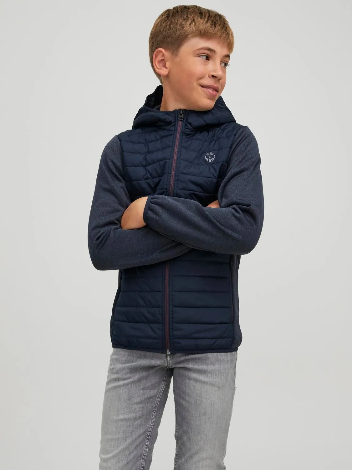 Chaqueta híbrida Junior | Azul oscuro | Jack & Jones®