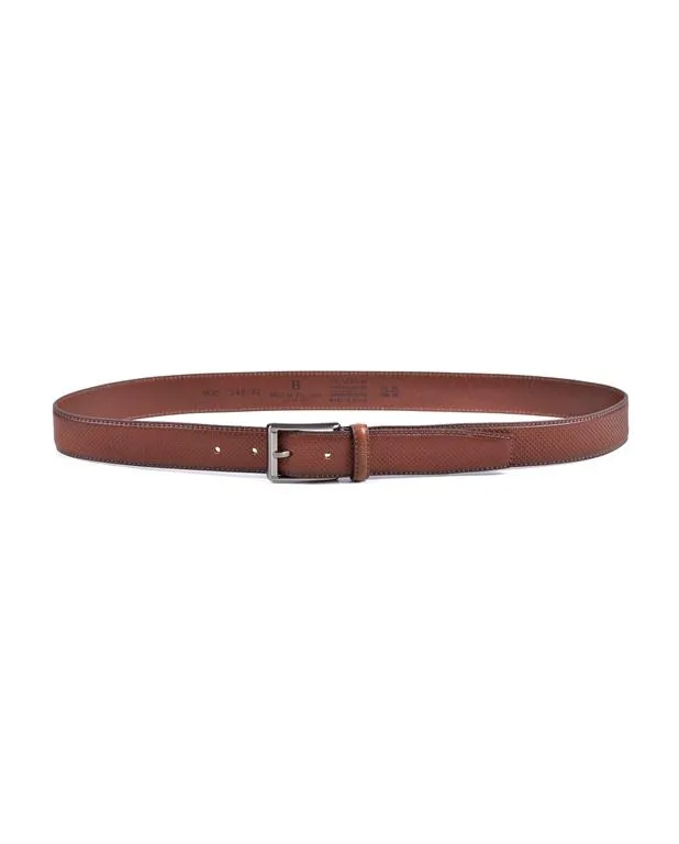 Cinturon 340 Piel Marron Rombos