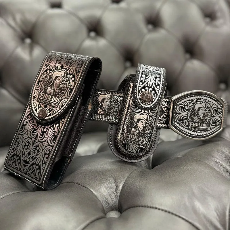 Cinturon El Rey del Corrido Plata