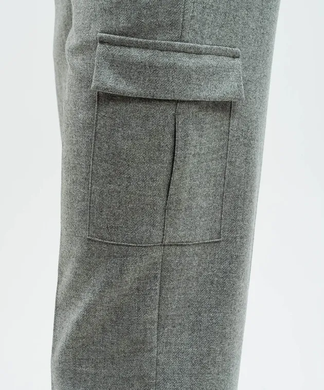 Enrico Mandelli Gray wool cargo pants