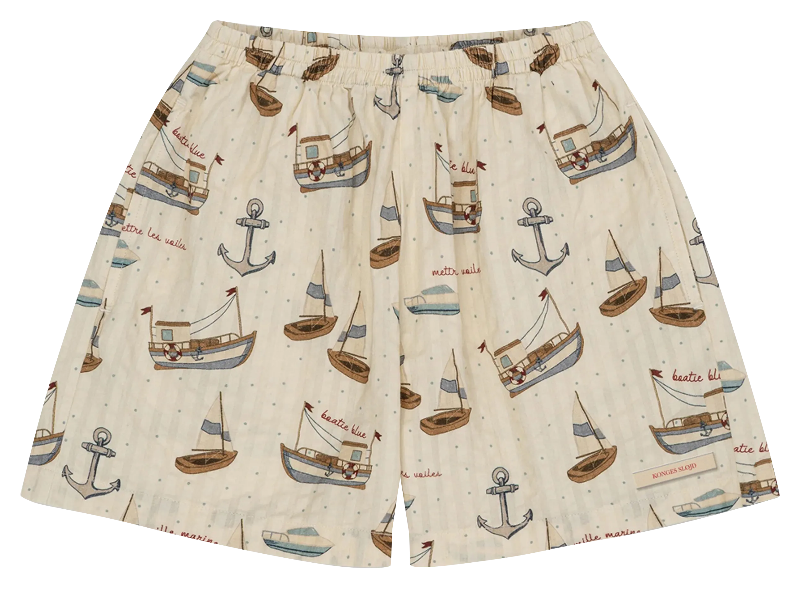 KONGES SLOJD Estampado corto en algodón orgánico. en beige