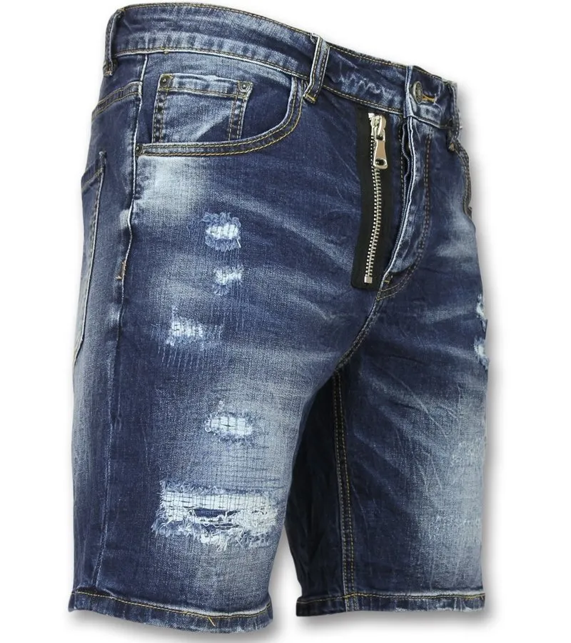 Pantalones vaqueros cortos - Bermudas hombre - J-975 - Azul