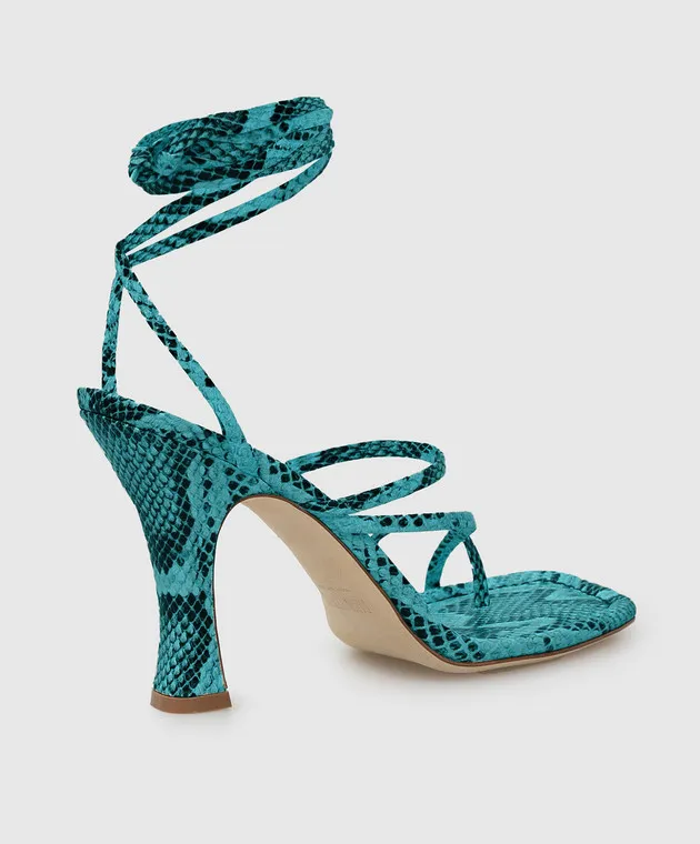 Paris Texas Light Blue Leather Sandals ChangeClear