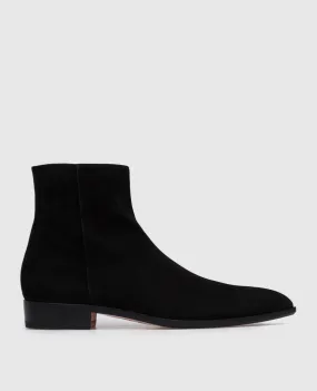 Santoni Suede black boots