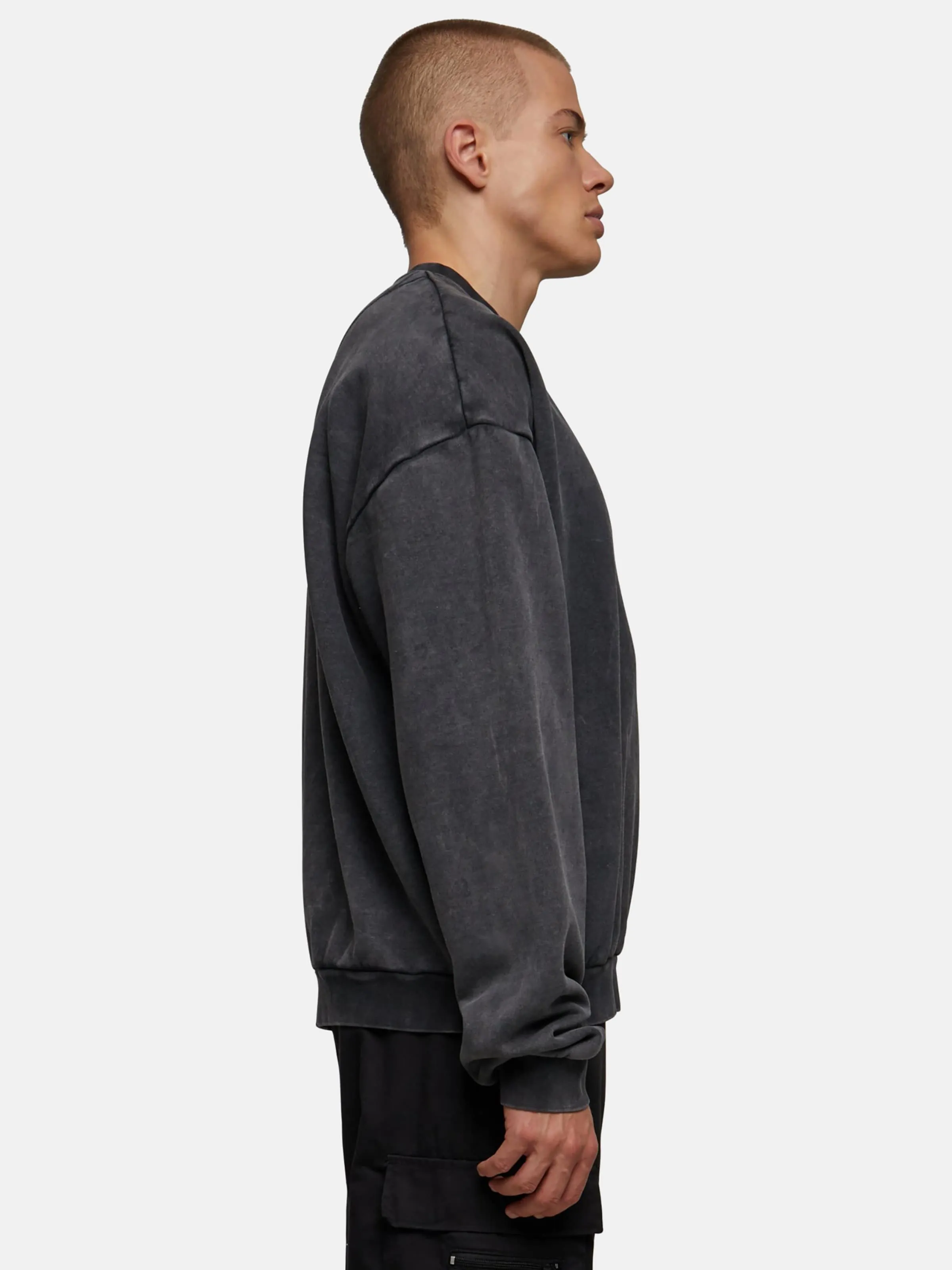 Urban Classics Acid Washed Crew Pullover