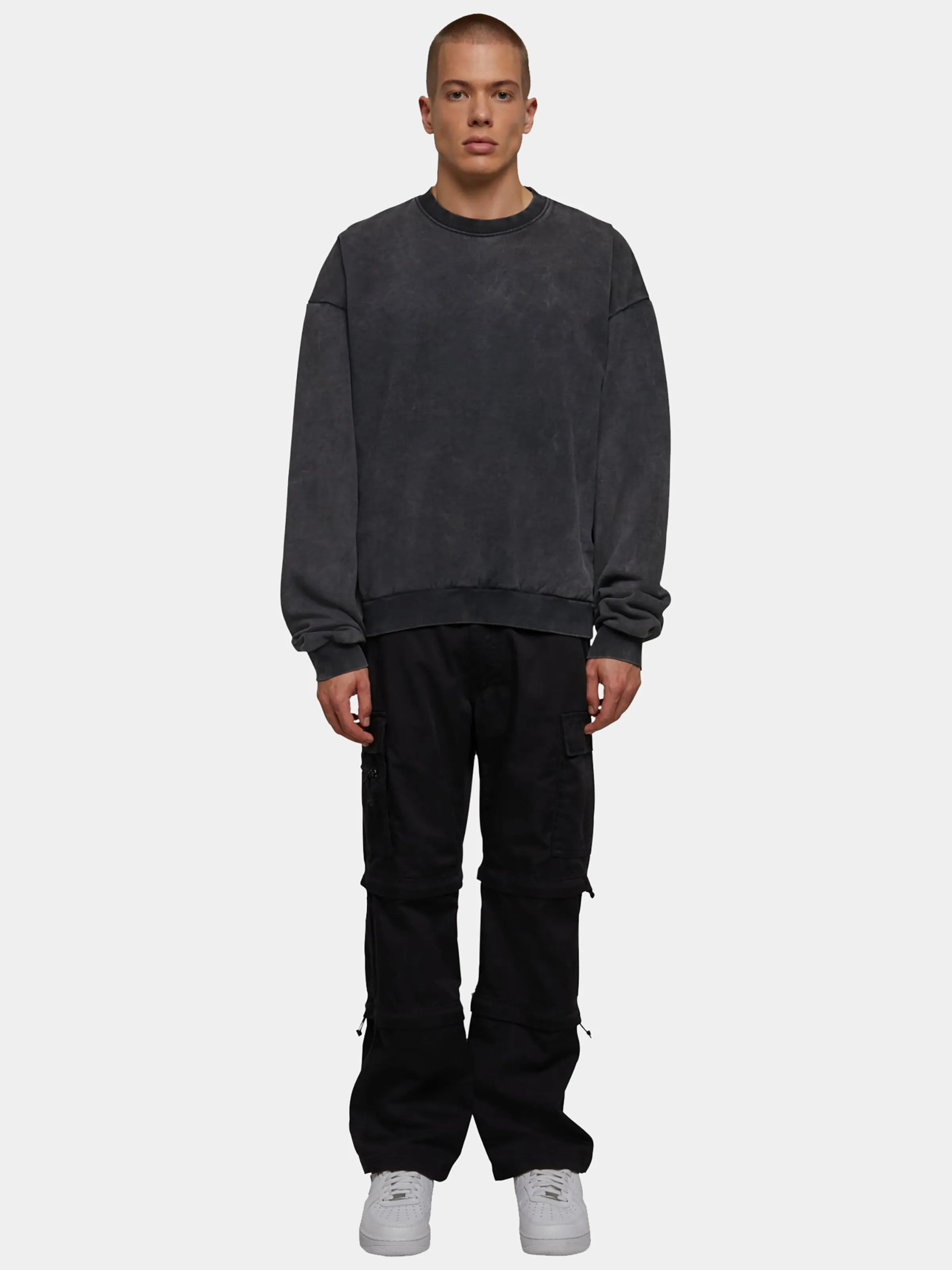 Urban Classics Acid Washed Crew Pullover