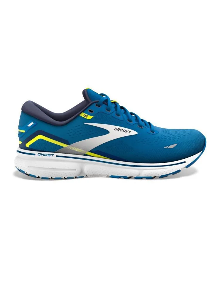 ZAPATILLA BROOKS GHOST 15 AZUL AMARILLO