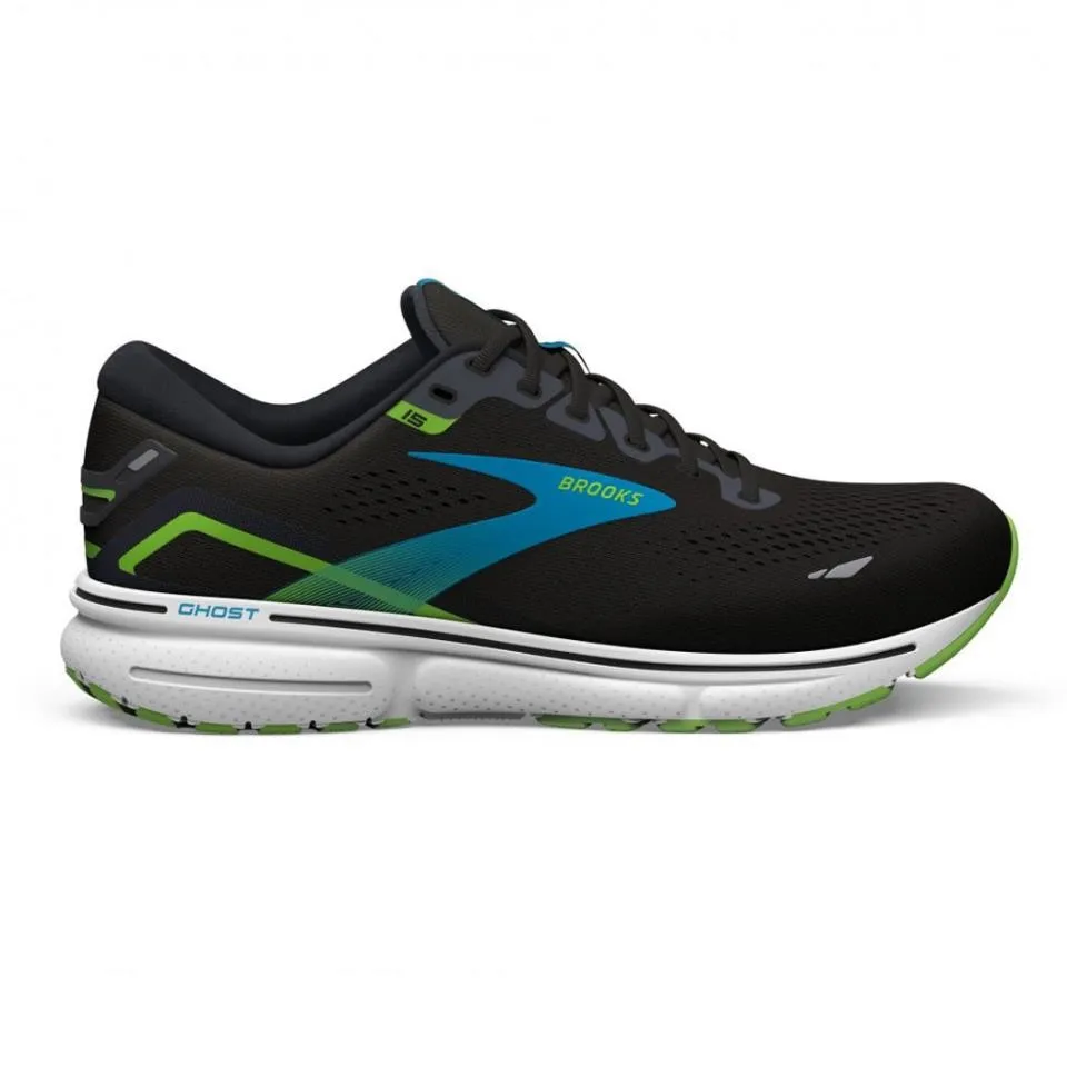 ZAPATILLA BROOKS GHOST 15 NEGRO VERDE HOMBRE